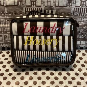 NWT Henri Bendel Set of 3 Travel Bags with Case